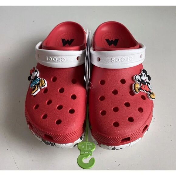 Crocs Disney Mickey Minnie Mouse Platform Clog 208885-8C1 Women's Sz 9 Jibbitz - Picture 1 of 9